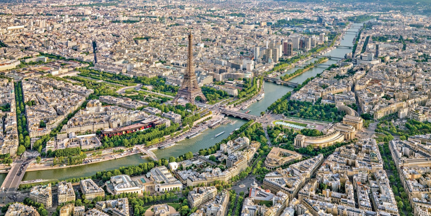 Vue aérienne de Paris